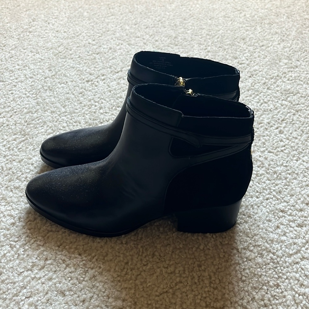 Black Leather Booties by Ralph Lauren